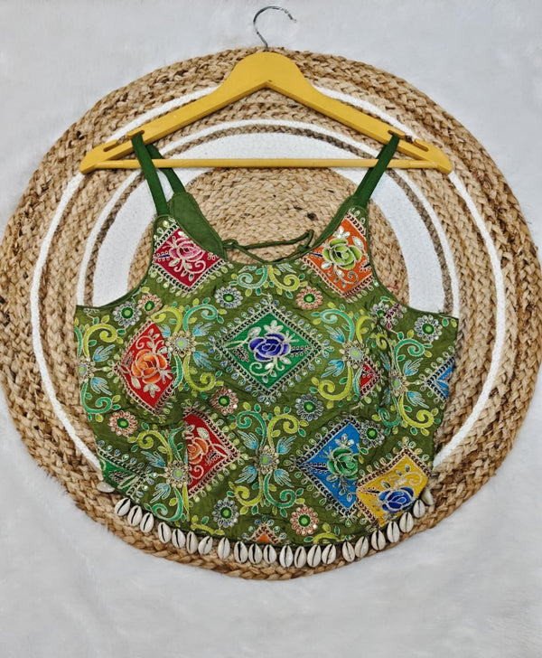 Noodle Strap Blouse for Navratri