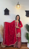 Red Designer Sharara Salwar Suit