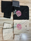 Rose Embroidery Khadi Cotton blend kurti pant set