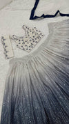 Shimmer Sequin Grey party wear lehenga choli set