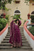 Gown Style Designer Wine Color Sharara Salwar Suit
