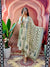 White Cotton Printed Kurti Salwar Suit Set