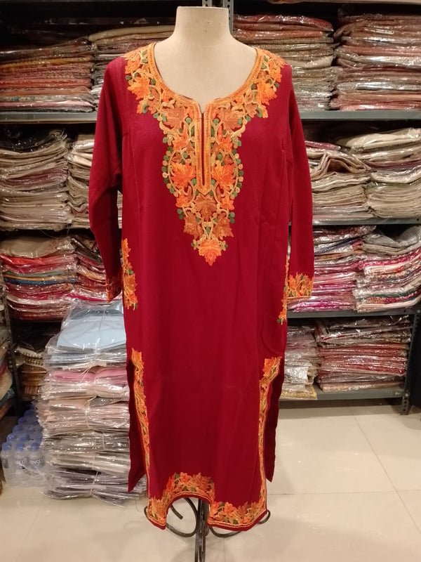 Kashmiri Aari Work Woolen Pehran Kurti