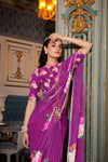 Dreamy Georgotte Floral Saree
