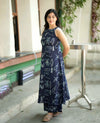 Jaipuri Blue Cotton Kalamkari Printed Kurti Pallazo Salwar Suit Set