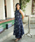 Jaipuri Blue Cotton Kalamkari Printed Kurti Pallazo Salwar Suit Set
