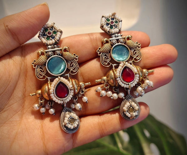 Statement Earrings - High end German Silver Oxidized