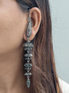 Dainty Long Statement German Silver Jhumkas