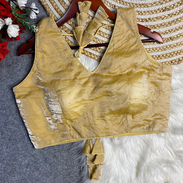Shimmer V neck blouses