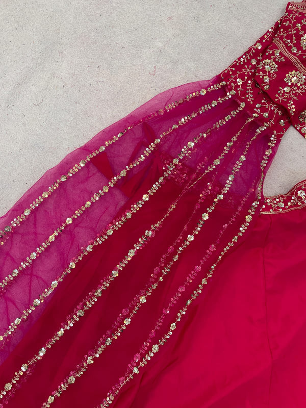 Hot Pink Designer Lehenga