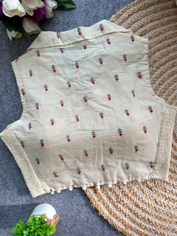 Khadi Collar StretchableBlouse