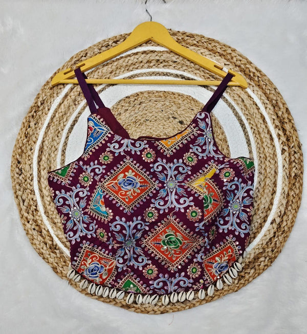 Noodle Strap Blouse for Navratri