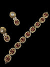 Statement Semi Precious Stones Choker Necklace with Earrings