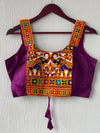 Starp Sleeveless Cotton Blend Kutchi Gamthi Work Blouse