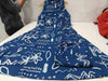 Jaipuri Blue Cotton Kalamkari Printed Kurti Pallazo Salwar Suit Set