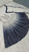 Shimmer Sequin Grey party wear lehenga choli set