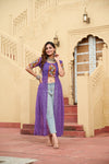 Indowestern Ethnic front open long dress