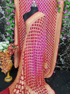 Pure Khaddi Georgotte Banarasi Nakshi Bandhej Saree