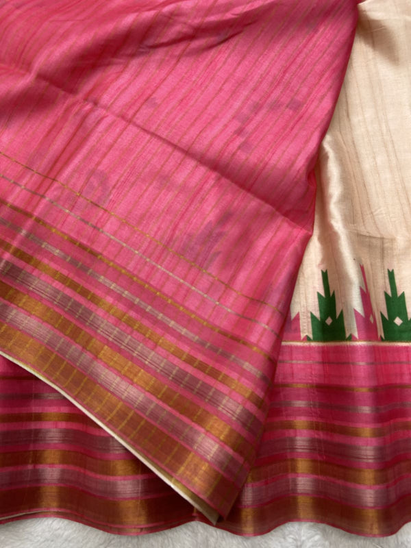 Patola print Soft semi Tussar silk sarees