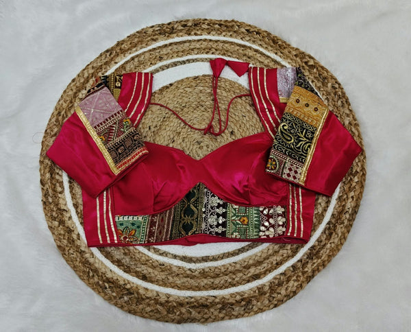 Long Sleeve NavratriSemi Silk Blouse
