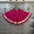 Rani Hot Pink Flairy Gota lappa border Chaniya Lehenga Skirt