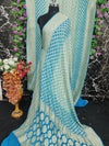 Pure Khaddi Georgotte Banarasi Nakshi Bandhej Saree in Dual Tone