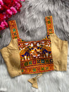 Starp Sleeveless Cotton Blend Kutchi Gamthi Work Blouse