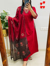 Jaipuri Cotton V Neckline Salwar suit set