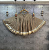 Beige Flairy Gota lappa border Chaniya Lehenga Skirt