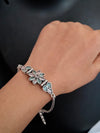 German Silver Oxidized Monalisa cut stone embedded Bracelets