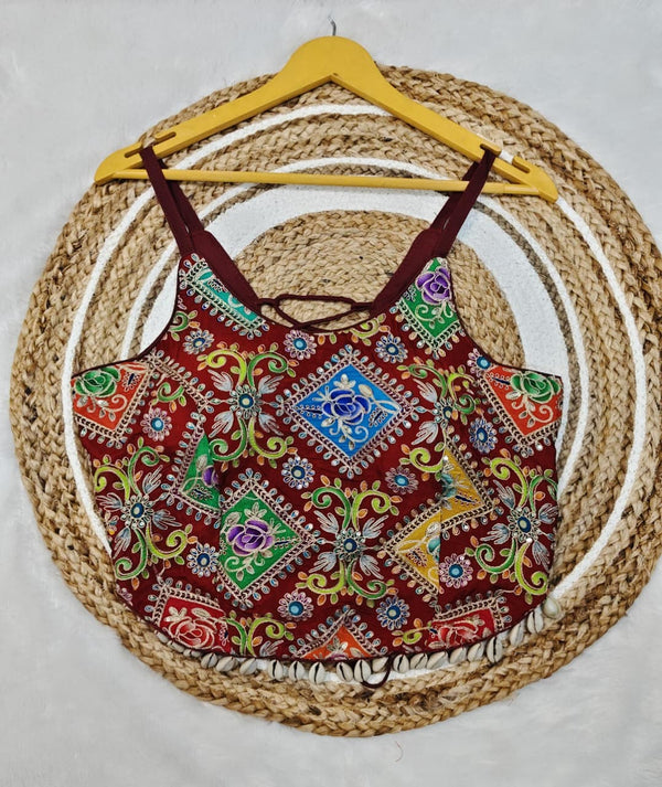 Noodle Strap Blouse for Navratri