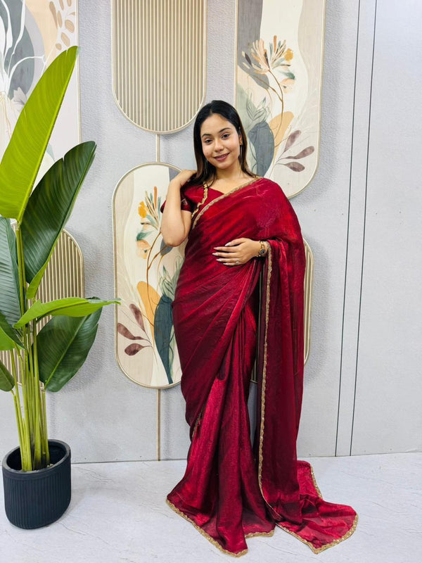 Prestitched Ready to wear Gown saree