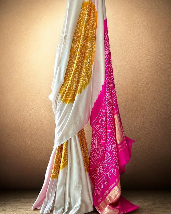 Rasmandal Pure Gajji Silk Bandhni Sarees