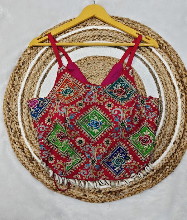 Noodle Strap Blouse for Navratri