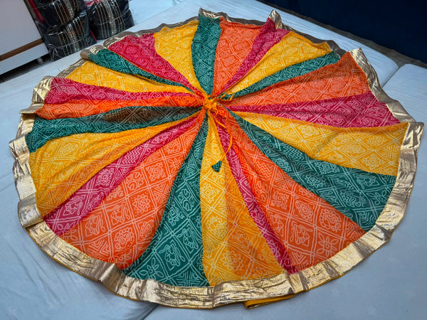 Multicor printed Georgotte Chaniya Lehenga Skirt