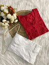 Elegant Pure Ghaspatti Chikankari Short Kurti pallazo Indowestern Set
