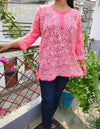 Chikankari Short Kurti in Georgotte