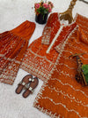 Orange PartywearSalwar Suit