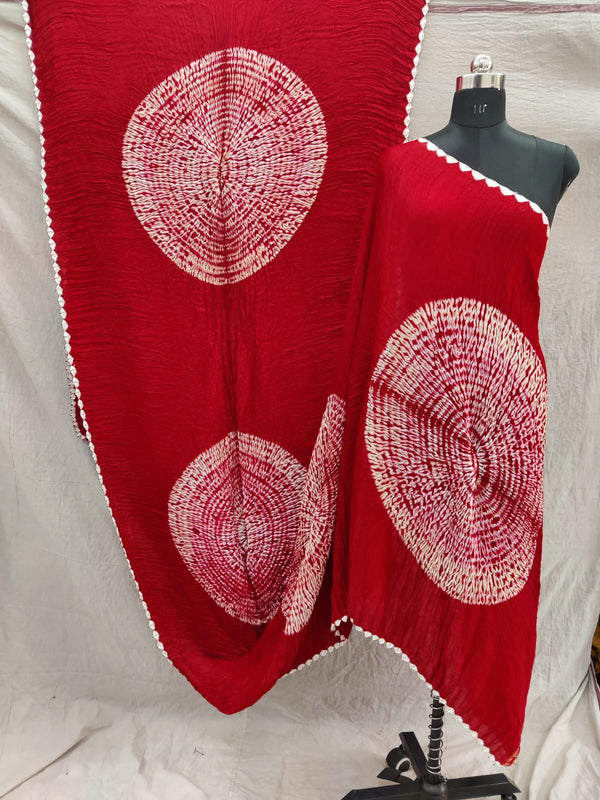 Pure Modal Silk Shibori Tissue Gold Lagdi Pallu Saree