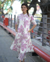 High neck Floral Casual kurti pant set