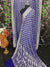 Pure Khaddi Georgotte Banarasi Nakshi Bandhej Saree in Royal Blue