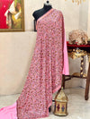 Soft Pashmina Nalki Kashmiri work Pink Shawl