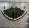 Dark Green Flairy Gota lappa border Chaniya Lehenga Skirt