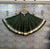 Dark Green Flairy Gota lappa border Chaniya Lehenga Skirt