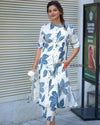 High neck Floral Casual kurti pant set