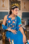 Dreamy Georgotte Floral Saree