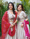 Cream off white Soft Tissue silk Lehenga Choli set