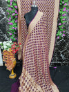 Pure Khaddi Georgotte Banarasi Nakshi Bandhej Saree Jangla Nakshi