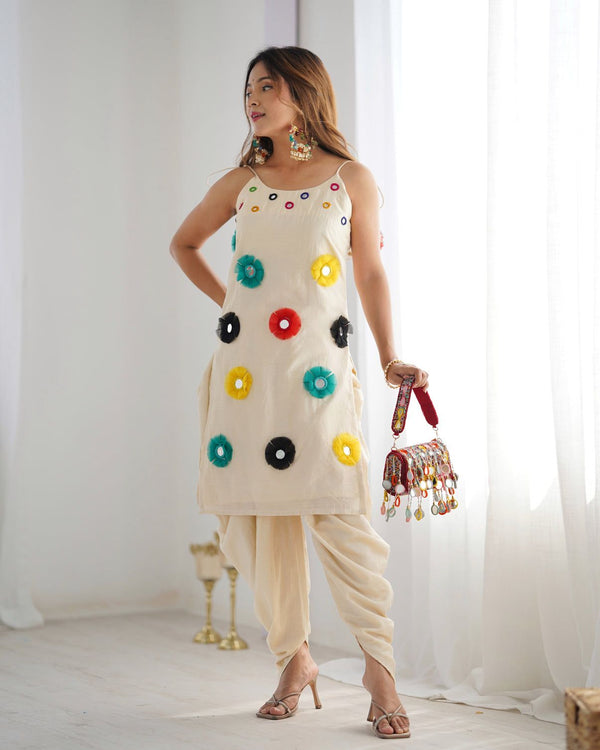 Stylish Cotton Blend Embroidered Coord set