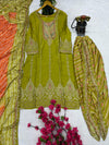Punjabi style Festive wear Designer Kurta Dhoti and Dupatta set